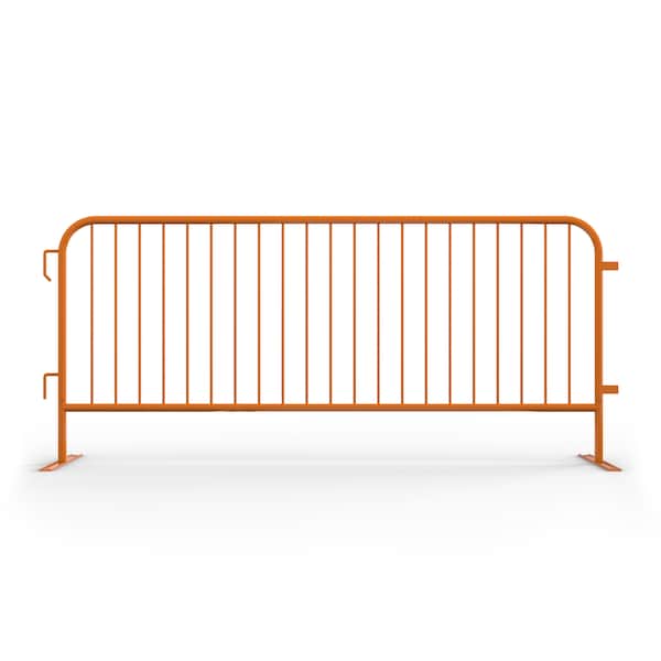 Angry Bull Barricades Steel Barricade, Powder Coating Steel, 44 in. Height, 8.5 ft. Length, 44 lb., Orange AC-HDX85-FL-OR - main